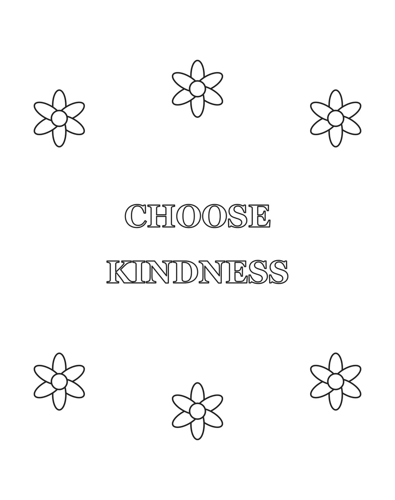 Choose Kindness floral frame