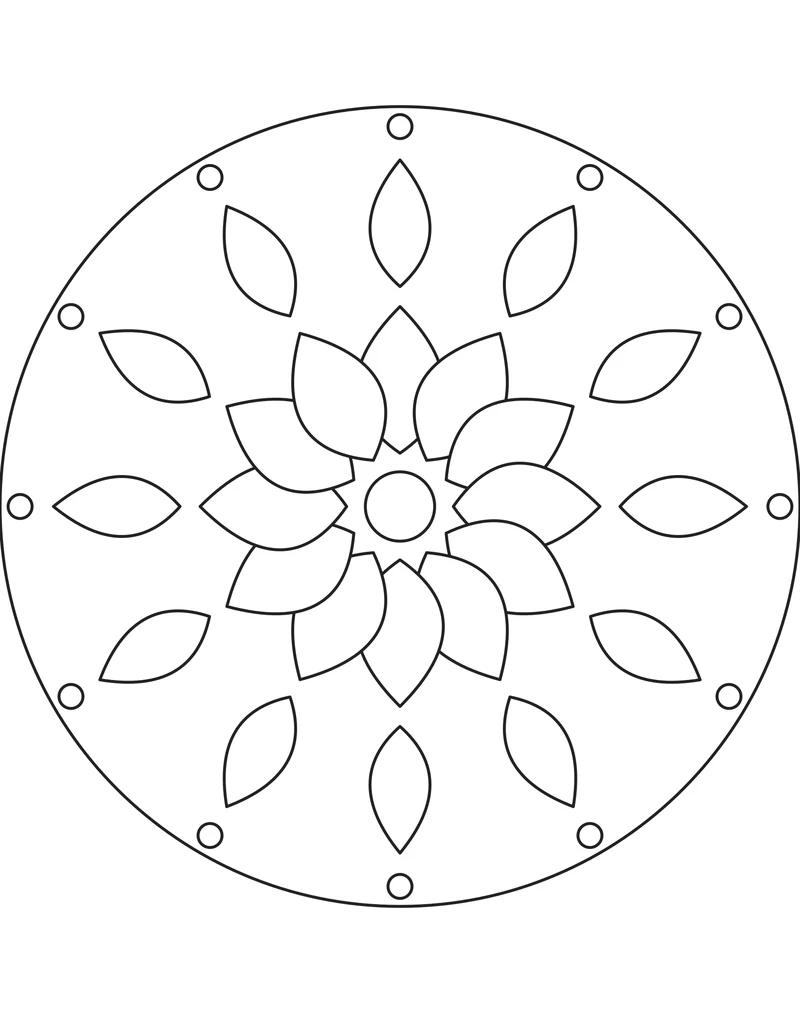 Open lotus mandala